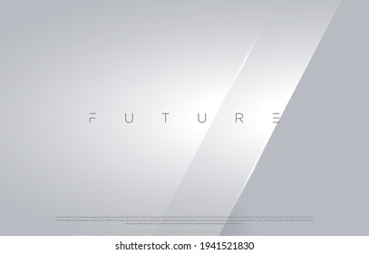 Minimalist silver abstract background design. Futuristic light exclusive graphic elements for advertising, website, poster, banner, key visual, book cover, brochure etc… Vector EPS