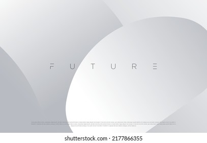 Minimalist silver abstract background design. Futuristic exclusive graphic elements for advertising, website, poster, banner, key visual, book cover, brochure etc… Vector EPS
