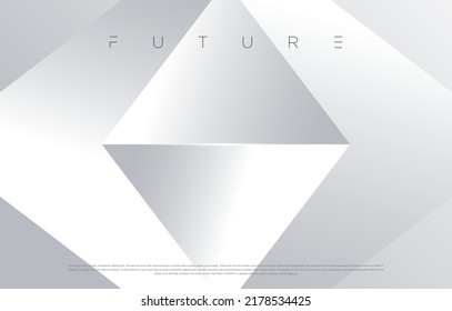 Minimalist silver abstract background design. Futuristic exclusive graphic elements for advertising, greeting cards, website, poster, banner, key visual, book cover, brochure etc… Vector EPS