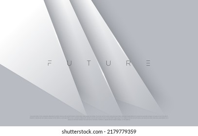 Minimalist silver abstract background design. Futuristic exclusive graphic elements for advertising, greeting cards, website, poster, banner, key visual, book cover, brochure etc… Vector EPS