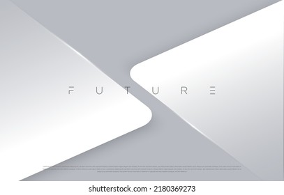 Minimalist silver abstract background design. Futuristic exclusive graphic elements for advertising, greeting cards, website, poster, banner, key visual, book cover, brochure etc… Vector EPS