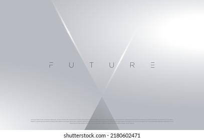 Minimalist silver abstract background design. Futuristic exclusive graphic elements for advertising, greeting cards, website, poster, banner, key visual, book cover, brochure etc… Vector EPS