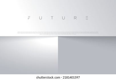 Minimalist silver abstract background design. Futuristic exclusive graphic elements for advertising, greeting cards, website, poster, banner, key visual, book cover, brochure etc… Vector EPS