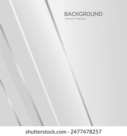 Minimalistisches silbernes abstraktes Hintergrunddesign. Futuristische exklusive grafische Elemente für Werbung, Grußkarten, Website, Poster, Banner, Key Visual, Buchumschlag, Broschüre etc... Vektorgrafik EPS
