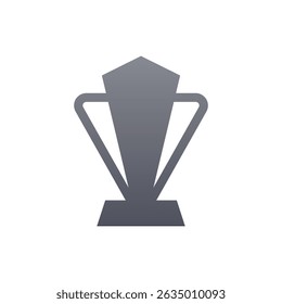 Minimalist Silver Award Trophy Icon