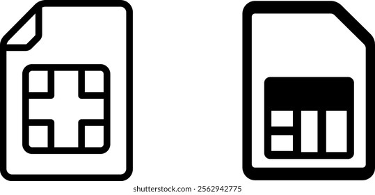 "Minimalist SIM Card Icon Vector Design"