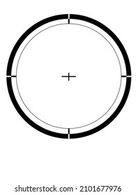 logotipo abstracto minimalista simple.  borde objetivo de francotirador