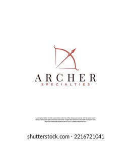 minimalist simple archer logo modern style