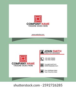 Minimalist simple business card design