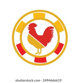 Minimalist and Simple Chicken Farm Logo. For business template illustration. Chicken mascot logo vector, Illustration of chicken.