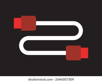 Minimalist Simple Connection Cable Cord Illustration for Technology