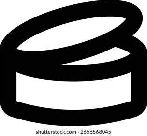 Icono de objeto de cilindro simple minimalista
