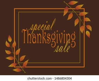 minimalist, simple, dark but elegant  vector background for autumn and thanksgiving sales 