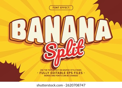 efeito de texto vetorial minimalista e simples editável para menu de alimentos ou design de logotipo