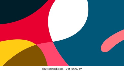 Fondo abstracto geométrico plano colorido simple minimalista para el verano