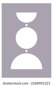 Minimalist Simple Graphic Poster Design. Soft Colored Minimalist Graphic Rectangle Poster Template Illustration 