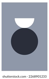 Minimalist Simple Graphic Poster Design. Soft Colored Minimalist Graphic Rectangle Poster Template Illustration 