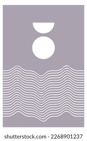 Minimalist Simple Graphic Poster Design. Soft Colored Minimalist Graphic Rectangle Poster Template Illustration 