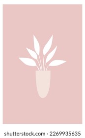 Diseño minimalista de póster de Boho en color negro y gráfico sencillo. Ilustración de la plantilla de afiche de arte de arte con un rectángulo gráfico minimalista de color suave 