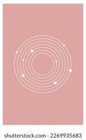 Minimalist Simple Graphic Soft Colored Boho Poster Design. Illustration von weichfarbigem Minimalisten für Grafikrectangle-Bildschirmhintergrund 