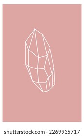 Minimalist Simple Graphic Soft Colored Boho Poster Design. Soft Colored Minimalist Graphic Rectangle Wallpaper Art Poster Template Illustration 
