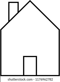 minimalist simple house drawn, home house concept