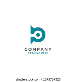 Minimalist simple letter B, BP, PB logo vector download.