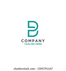 Minimalist simple letter B logo vector download.