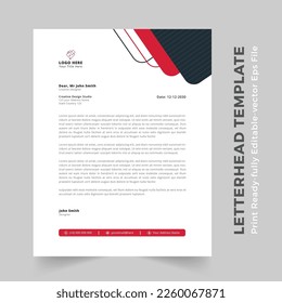 minimalist simple letterhead design template
