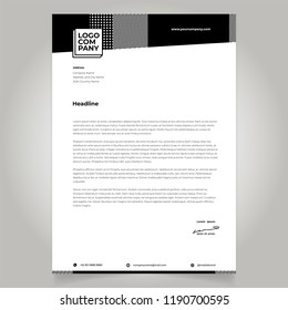 minimalist simple letterhead template mock up 