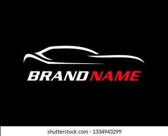 Minimalist and simple logo design car.