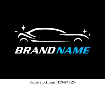 Minimalist and simple logo design car.