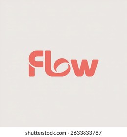a minimalist simple logo of flow, free logo, aesthetic