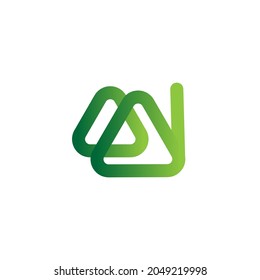 minimalist and simple logo. modern triangle logo