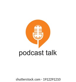 Minimalist and simple logo for podcasts or communications