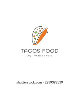 minimalist simple mexican tacos logo icon