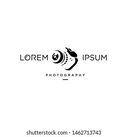 Minimalist Simple Modern Camera Photography Logo Design Vector