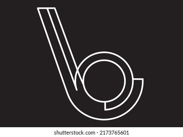 Minimalist and Simple Modern Letter B icon, logo template, Letter B Line Art Logo Vector
