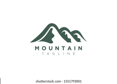 Minimalist and simple mountain vector design. Template for icon, logo, label, brand for business.