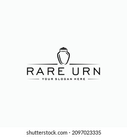 Minimalist Simple RARE URN Antique Jug Logo design