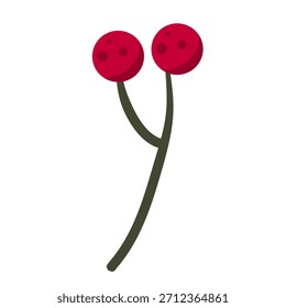 Dibujo minimalista de baya roja simple perfecto para acentos sutiles
