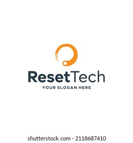minimalist simple ResetTech loading logo design