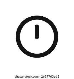 Minimalist Simple Round Power Button Sign Icon Symbol Shape - Powered by Shutterstock - Get 15% off with code: PIKWIZARD15