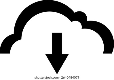 Minimalist simple save cloud icon