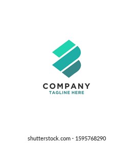 Minimalist simple and smart letter B logo vector download.