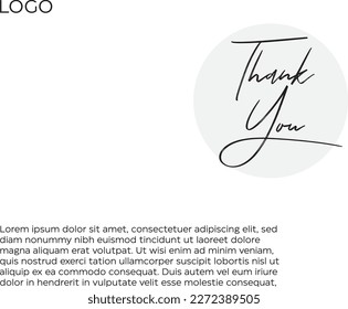 Minimalist Simple Thank You Card
