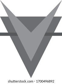Logotipo/vector V/Triángulo minimalista y sencillo