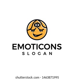 minimalist simple vector logo emot