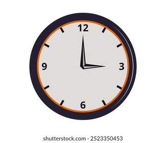 Minimalist Simple Wall Clock Vector Design