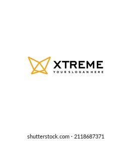 minimalist simple XTREME line art logo design